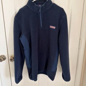 Vineyard Vines Men's Dark Blue Zip-Up Sweater